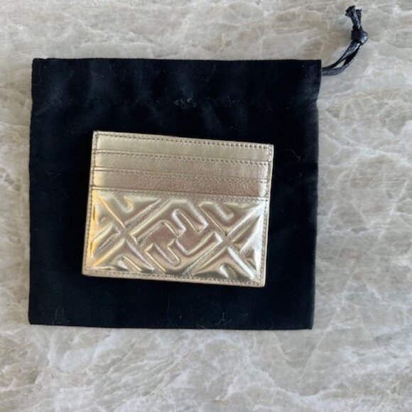 Fendi Baguette Card Case Gold - Picture 2 of 4